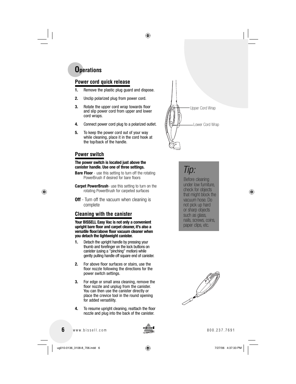 Bissell 3108 User Manual | Page 6 / 12