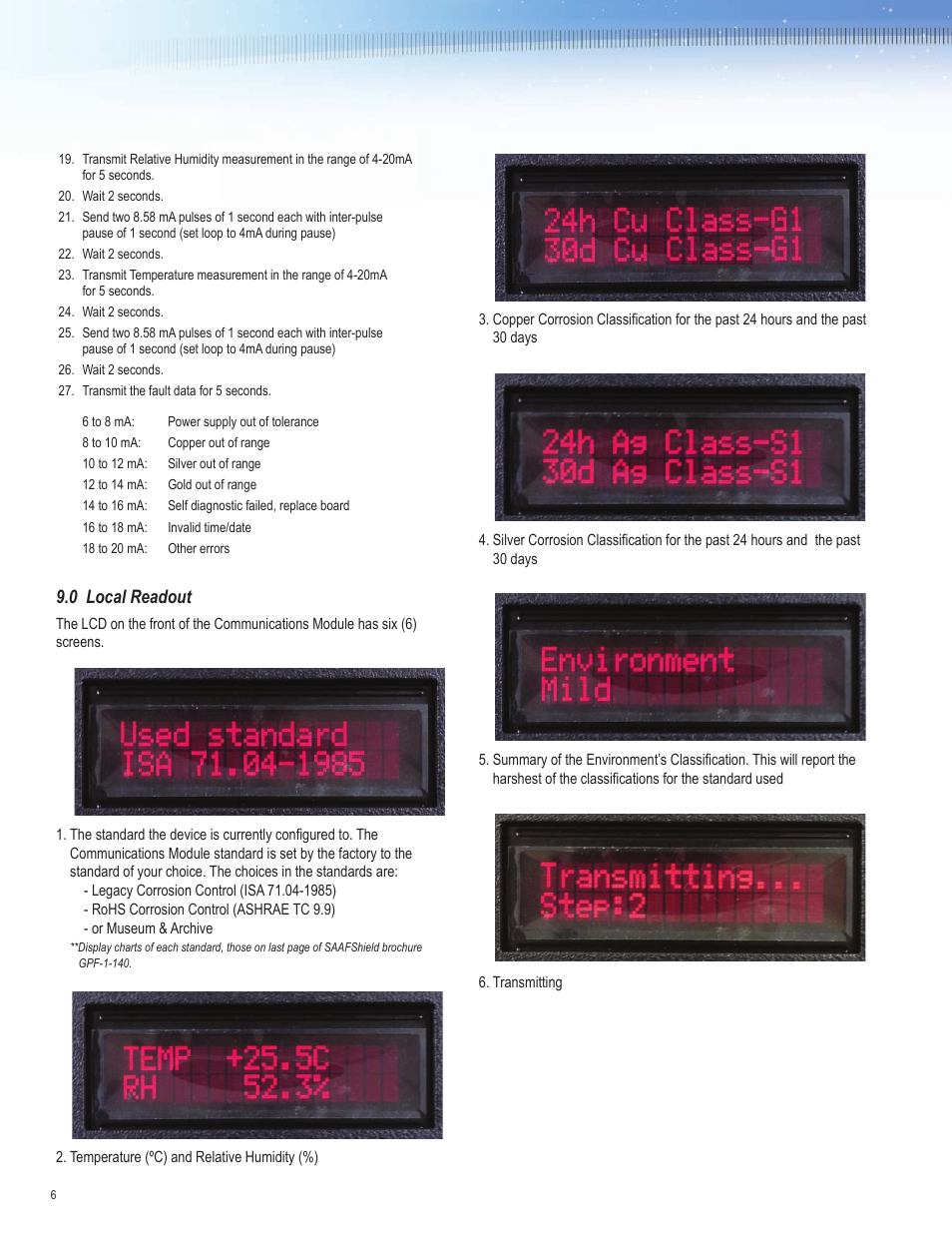 0 local readout | AAF International Shield Communications Module User Manual | Page 6 / 8