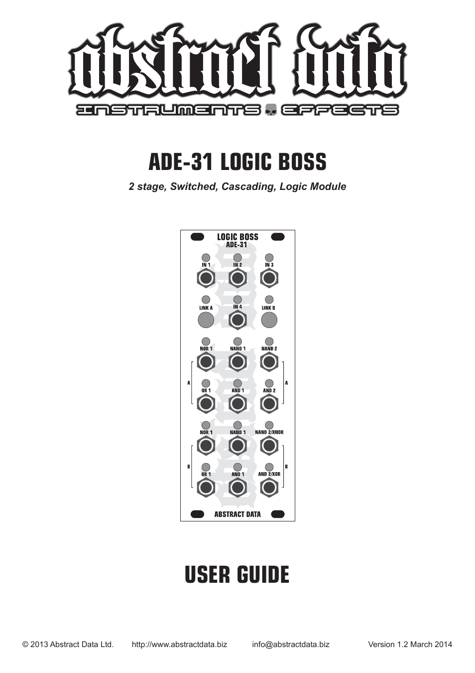 Abstract Data ADE-31 User Manual | 4 pages