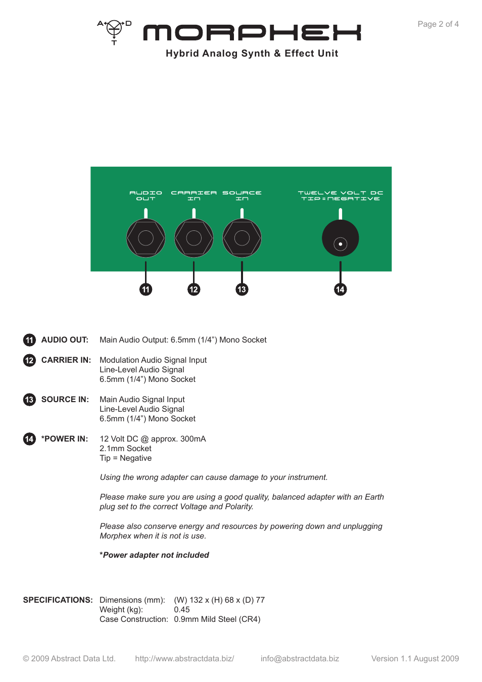 Abstract Data Morphex User Manual | Page 3 / 5