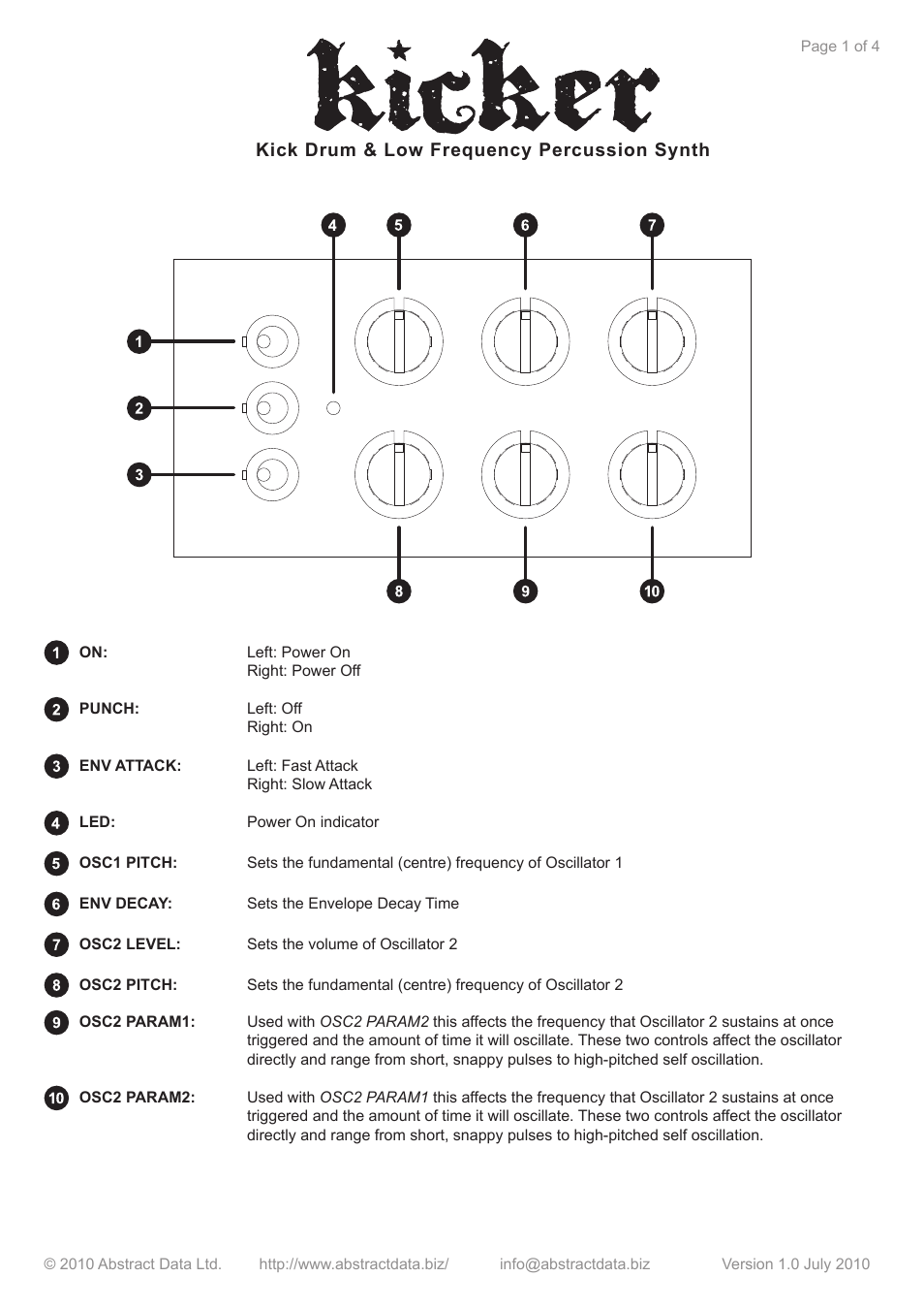 Abstract Data Kicker User Manual | Page 2 / 5