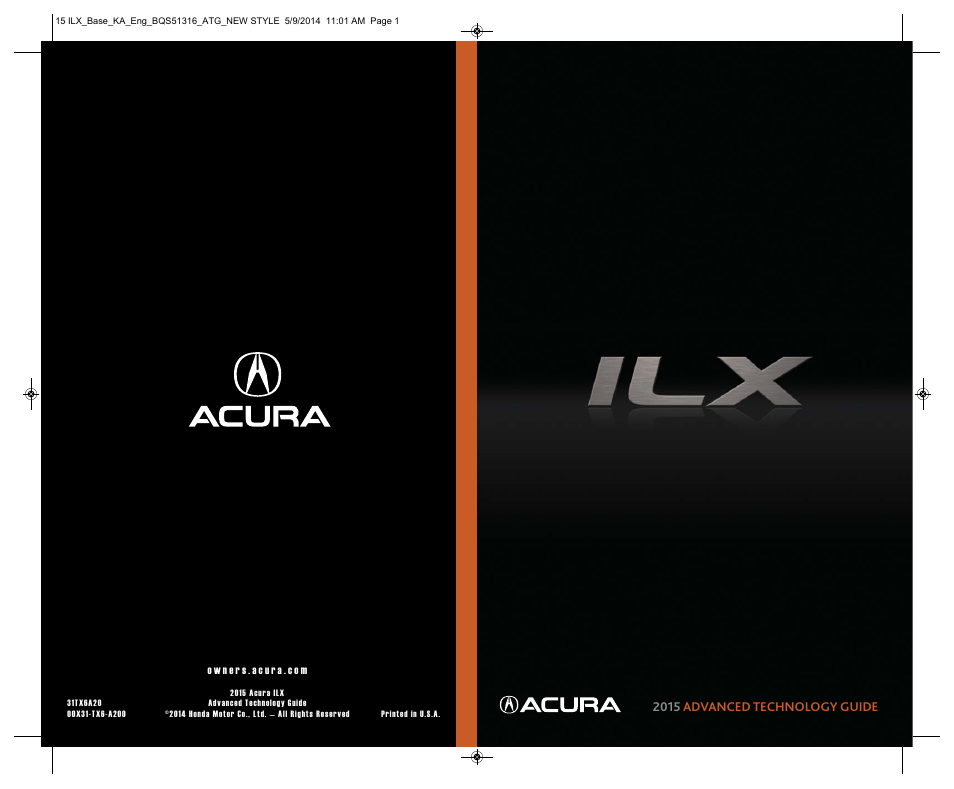 Acura 2015 ILX - Advanced Technology Guide (Premium) User Manual | 13 pages