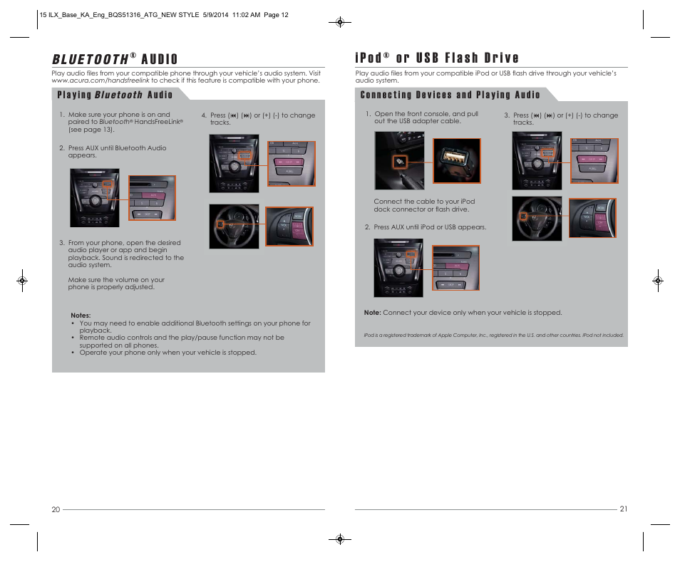 Bluetooth | Acura 2015 ILX - Advanced Technology Guide (Premium) User Manual | Page 12 / 13