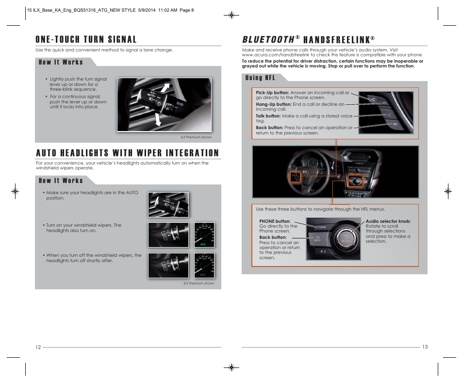 Bluetooth | Acura 2015 ILX - Advanced Technology Guide (Premium) User Manual | Page 8 / 13