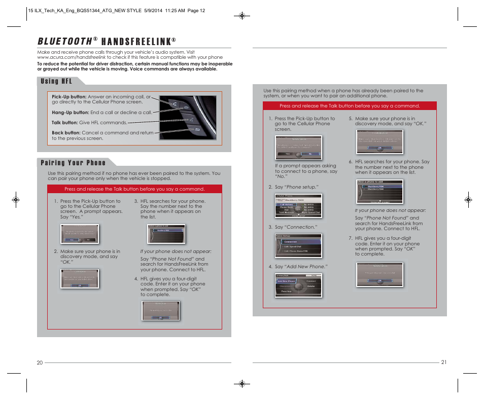 Bluetooth | Acura 2015 ILX - Advanced Technology Guide (Technology) User Manual | Page 12 / 19