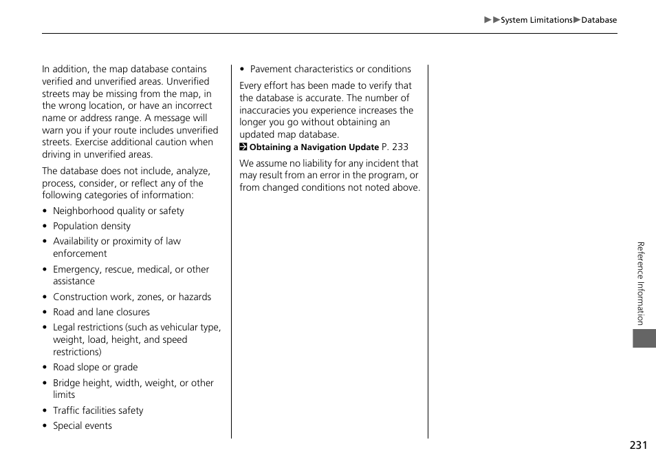 Acura 2015 ILX - Navigation Manual User Manual | Page 232 / 258