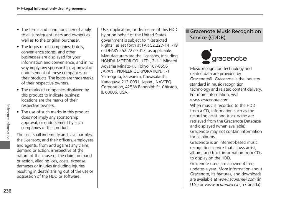 Acura 2015 ILX - Navigation Manual User Manual | Page 237 / 258