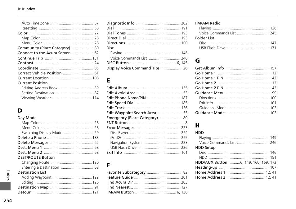 Acura 2015 ILX - Navigation Manual User Manual | Page 255 / 258
