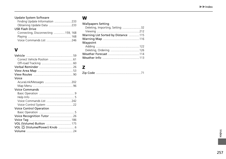 Acura 2015 ILX - Navigation Manual User Manual | Page 258 / 258