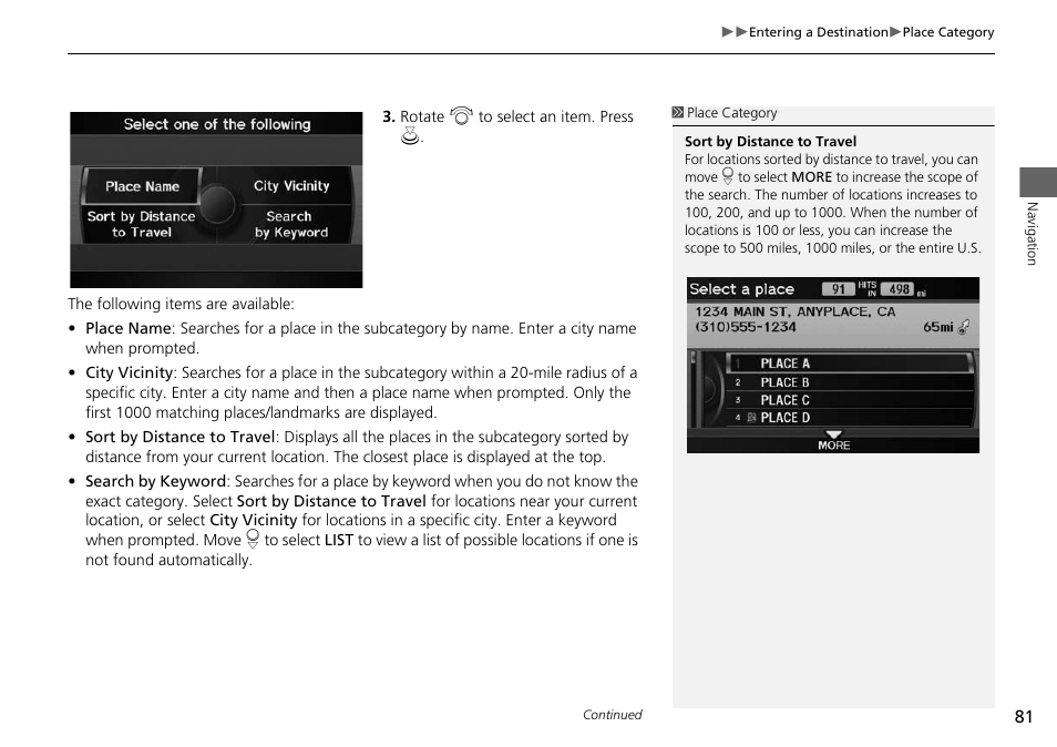 Acura 2015 ILX - Navigation Manual User Manual | Page 82 / 258