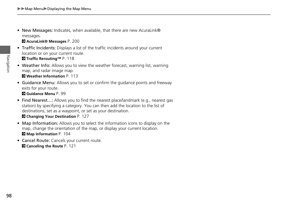 Acura 2015 ILX - Navigation Manual User Manual | Page 99 / 258