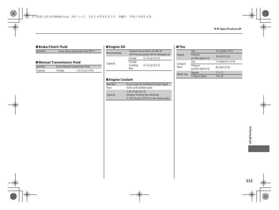 Acura 2015 ILX - Owner's Manual User Manual | Page 334 / 353