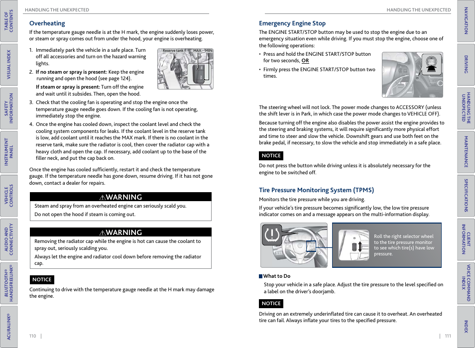 Warning | Acura 2015 MDX - Owner's Guide (Without Software Update) Ver. ST02 User Manual | Page 59 / 79
