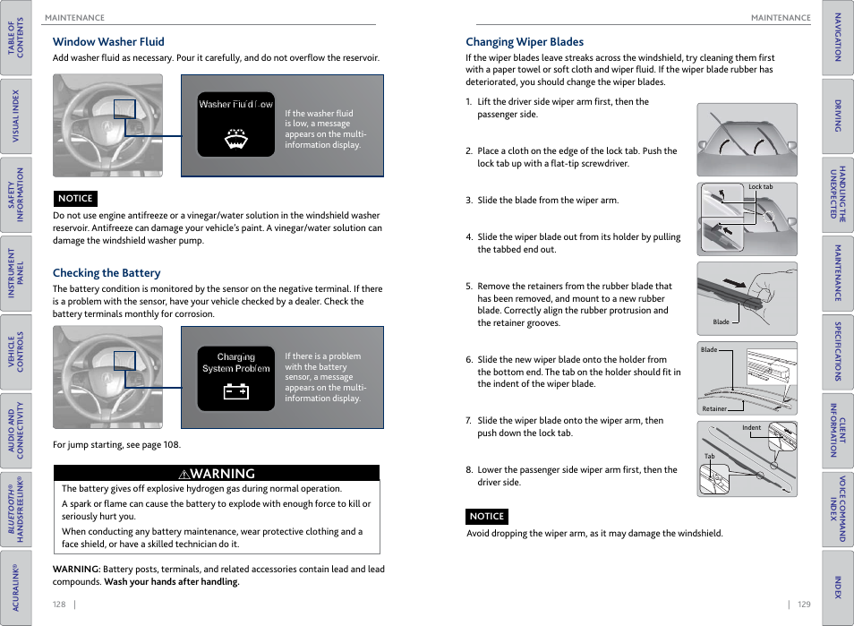 Warning | Acura 2015 MDX - Owner's Guide (Without Software Update) Ver. ST02 User Manual | Page 68 / 79