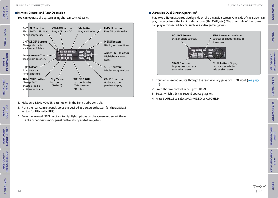 Acura 2015 MDX - Owner's Guide (With Software Update) Ver. ST03 User Manual | Page 36 / 79