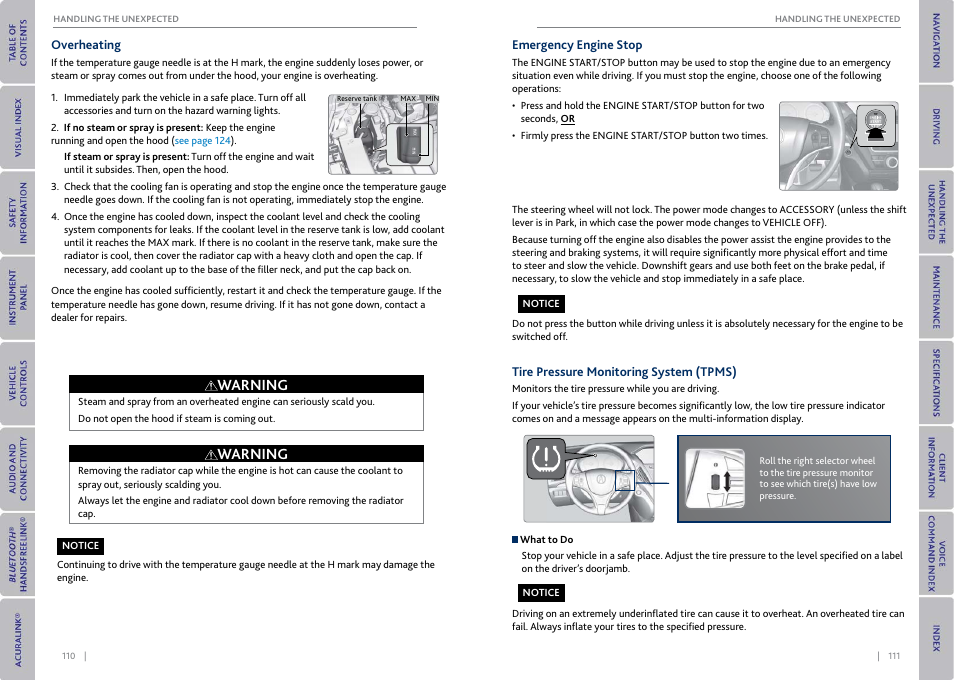 Warning | Acura 2015 MDX - Owner's Guide (With Software Update) Ver. ST03 User Manual | Page 59 / 79
