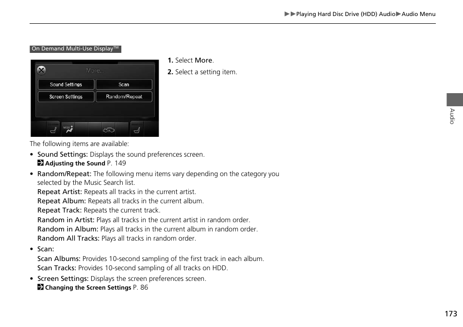 Acura 2015 MDX - Navigation Manual (Without Software Update) Ver. ST02 User Manual | Page 174 / 341