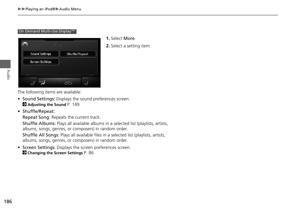 Acura 2015 MDX - Navigation Manual (Without Software Update) Ver. ST02 User Manual | Page 187 / 341