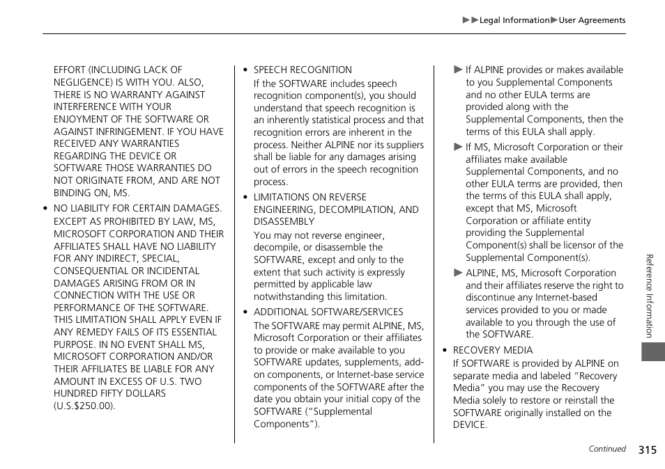 Acura 2015 MDX - Navigation Manual (Without Software Update) Ver. ST02 User Manual | Page 316 / 341