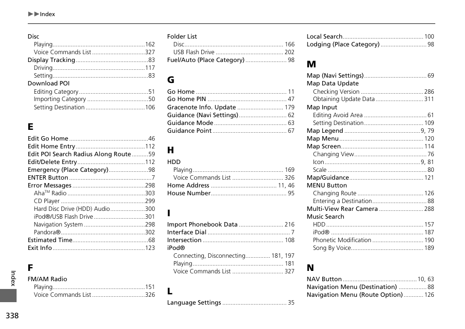 Acura 2015 MDX - Navigation Manual (Without Software Update) Ver. ST02 User Manual | Page 339 / 341