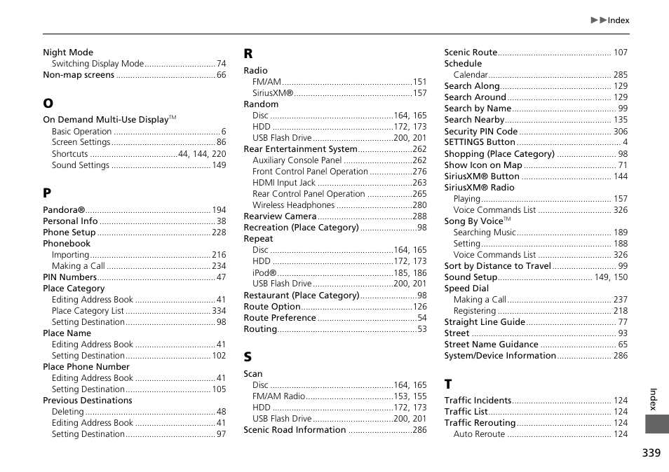 Acura 2015 MDX - Navigation Manual (Without Software Update) Ver. ST02 User Manual | Page 340 / 341