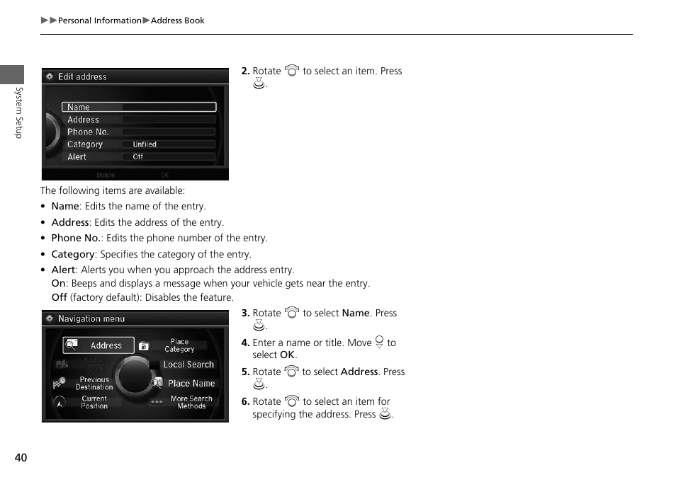 Acura 2015 MDX - Navigation Manual (Without Software Update) Ver. ST02 User Manual | Page 41 / 341