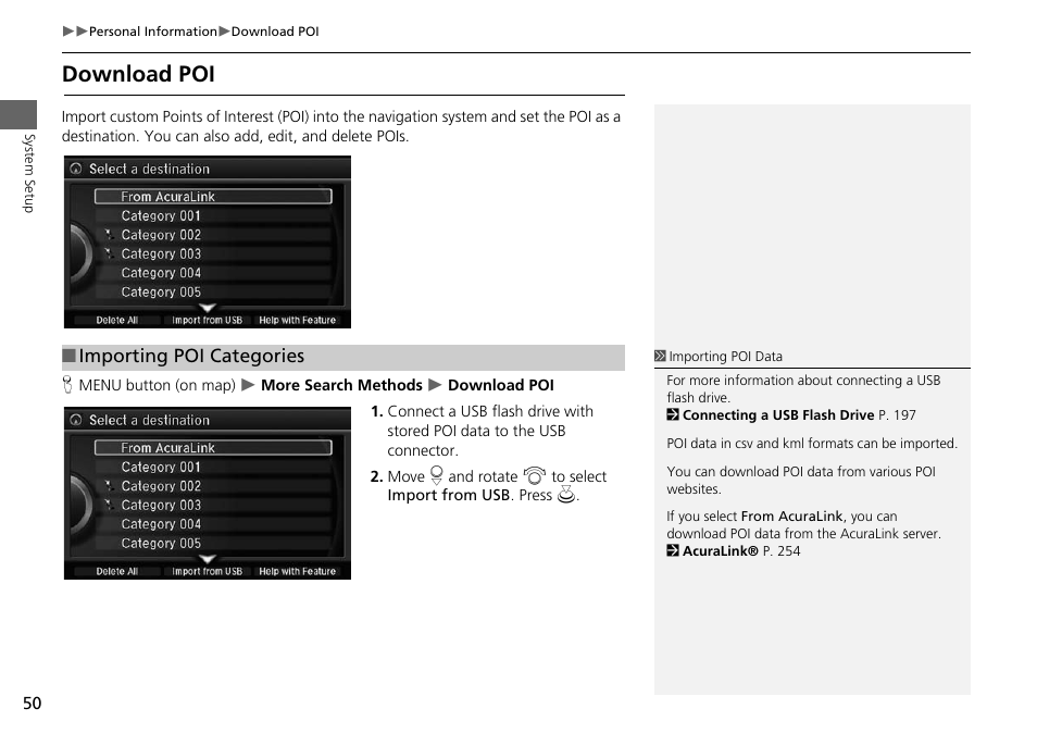 Download poi | Acura 2015 MDX - Navigation Manual (Without Software Update) Ver. ST02 User Manual | Page 51 / 341