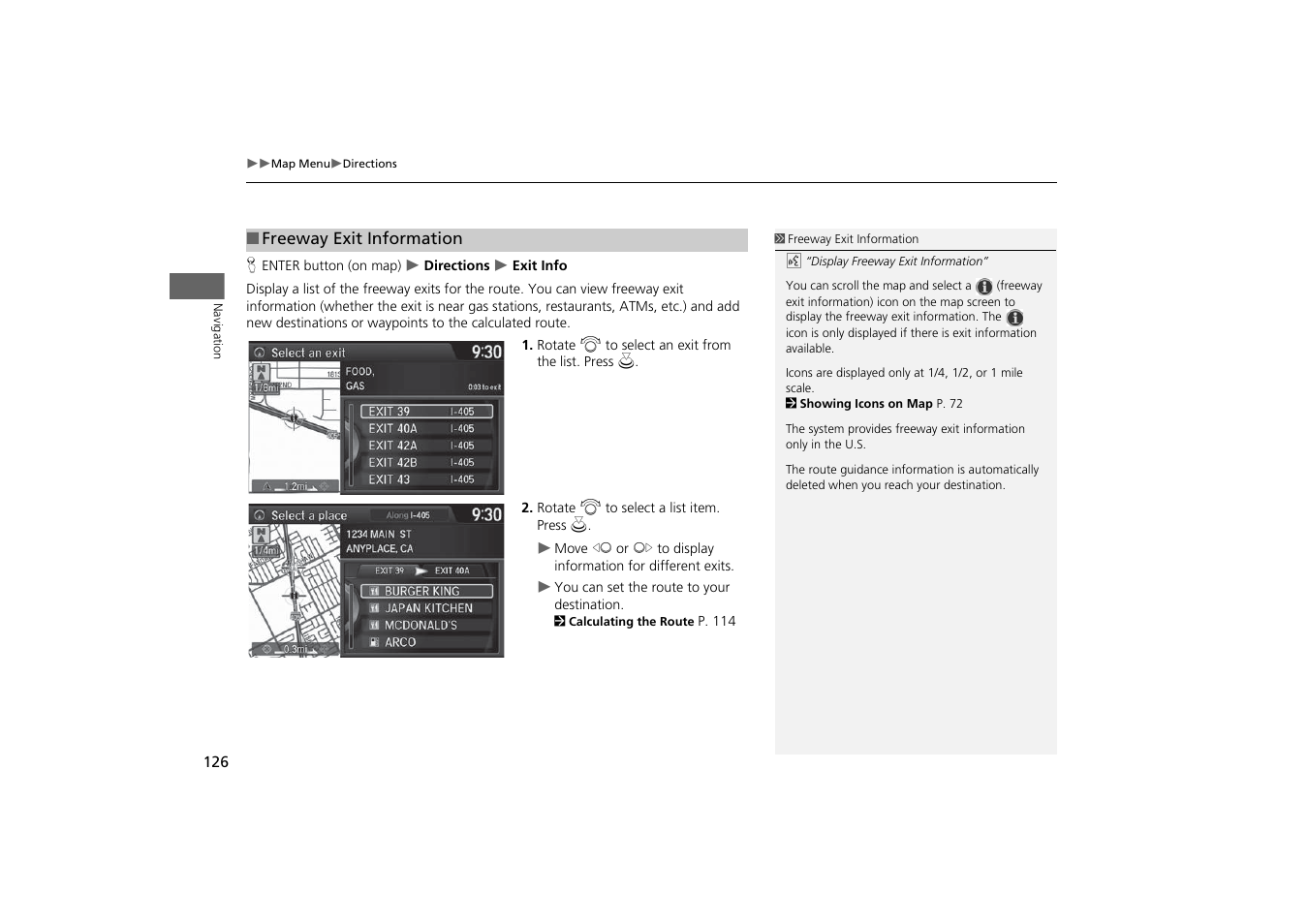 Acura 2015 MDX - Navigation Manual (With Software Update) Ver. ST03 User Manual | Page 127 / 349