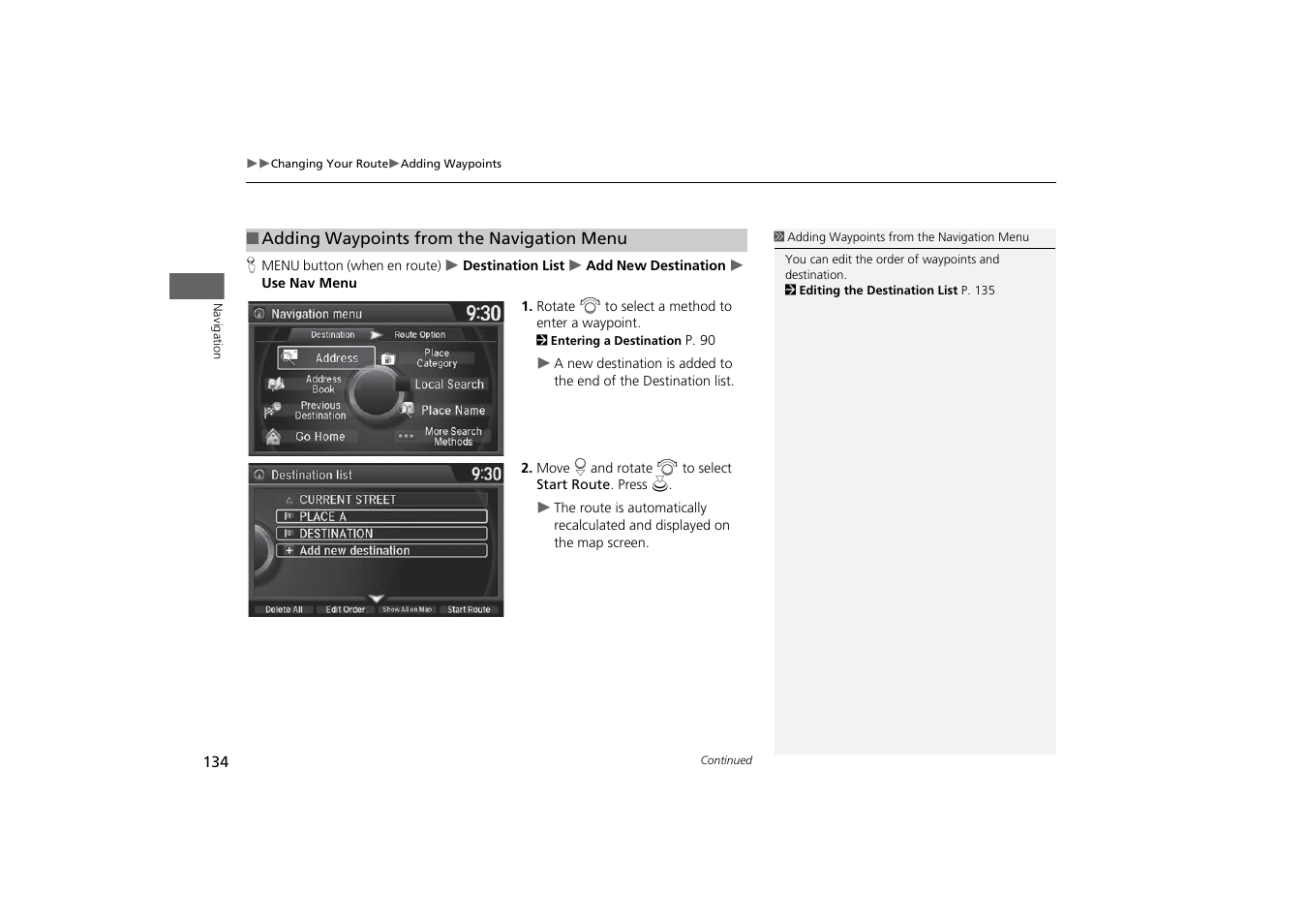 Acura 2015 MDX - Navigation Manual (With Software Update) Ver. ST03 User Manual | Page 135 / 349