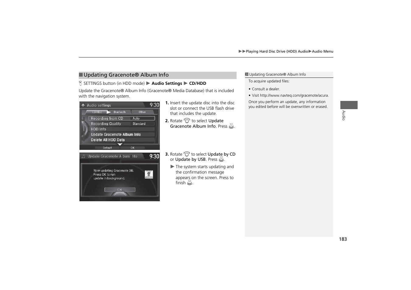 Acura 2015 MDX - Navigation Manual (With Software Update) Ver. ST03 User Manual | Page 184 / 349