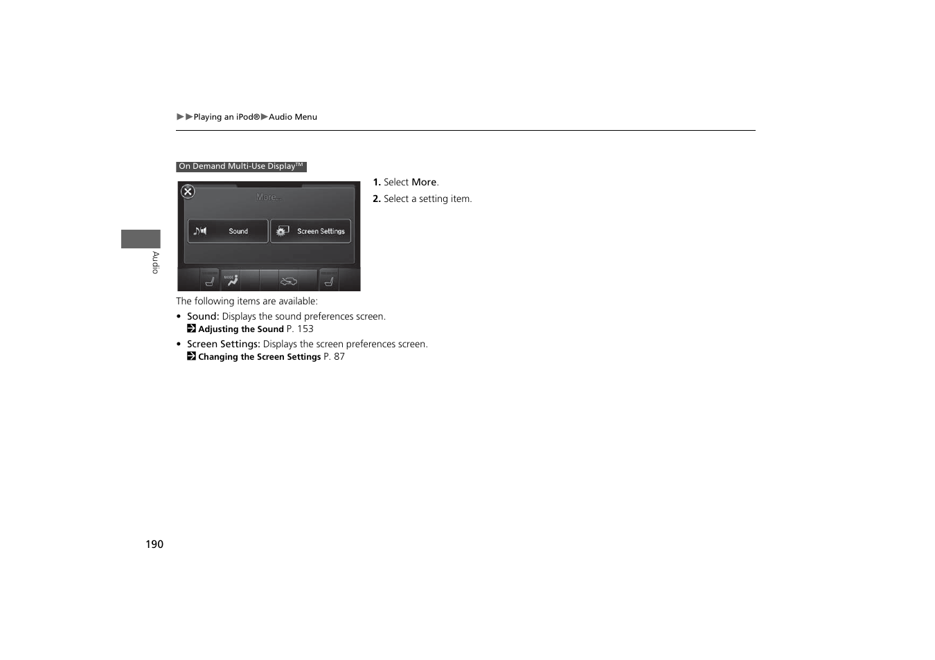 Acura 2015 MDX - Navigation Manual (With Software Update) Ver. ST03 User Manual | Page 191 / 349