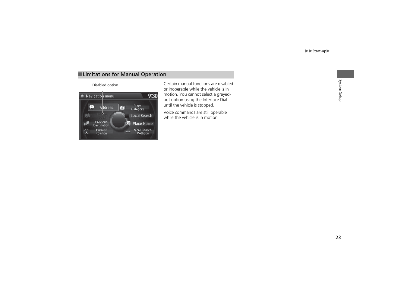 Acura 2015 MDX - Navigation Manual (With Software Update) Ver. ST03 User Manual | Page 24 / 349