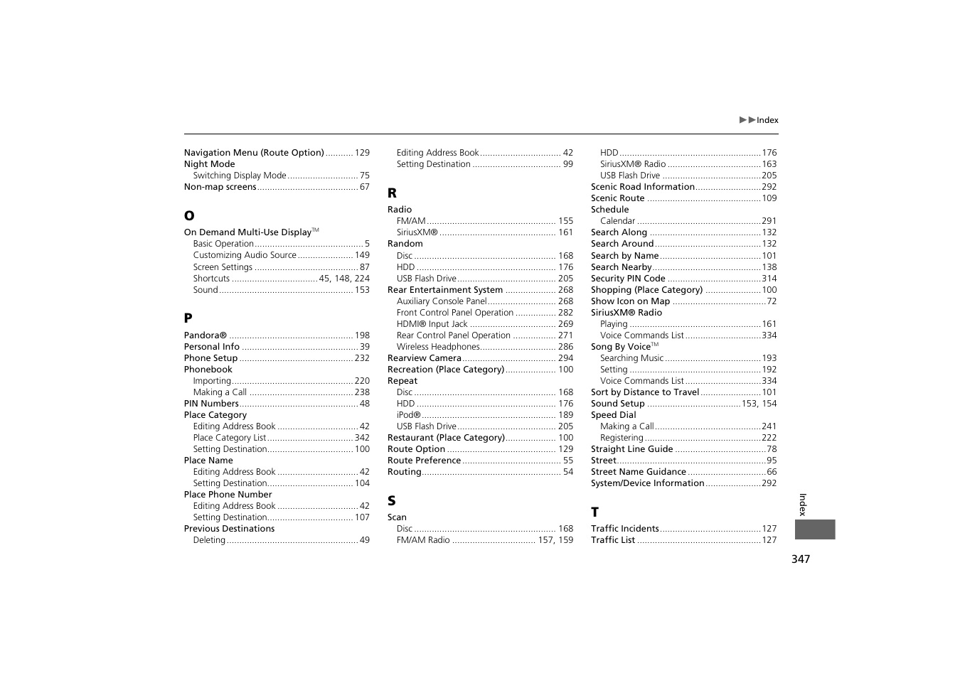 Acura 2015 MDX - Navigation Manual (With Software Update) Ver. ST03 User Manual | Page 348 / 349