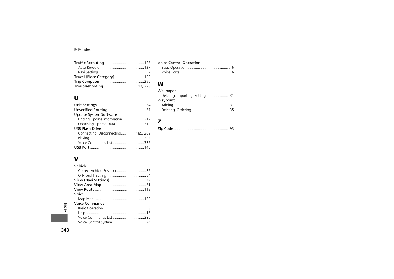 Acura 2015 MDX - Navigation Manual (With Software Update) Ver. ST03 User Manual | Page 349 / 349