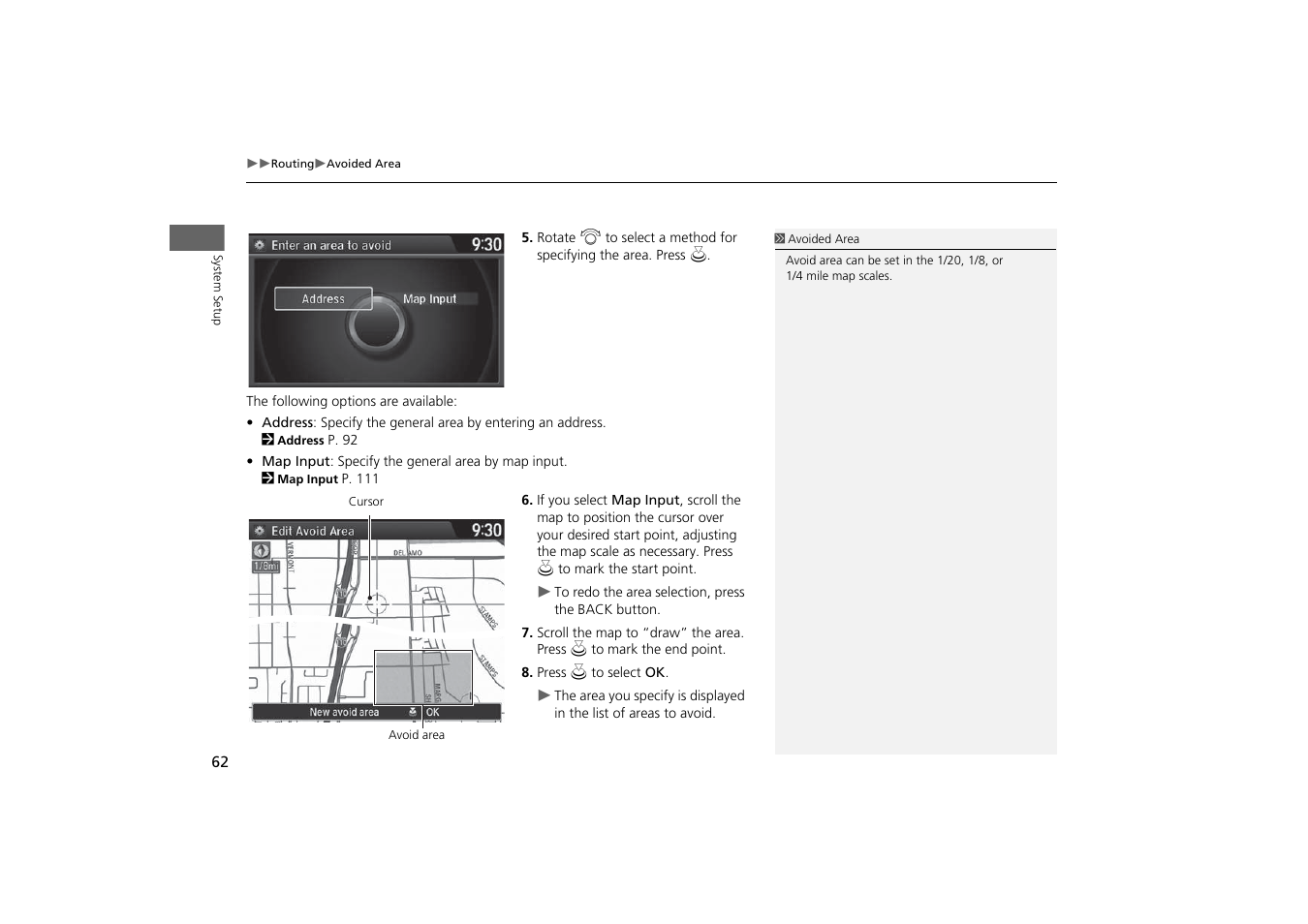 Acura 2015 MDX - Navigation Manual (With Software Update) Ver. ST03 User Manual | Page 63 / 349