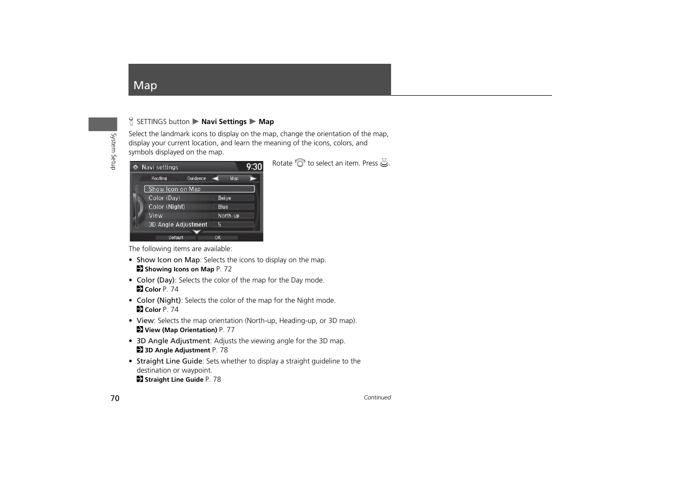 Map 70 | Acura 2015 MDX - Navigation Manual (With Software Update) Ver. ST03 User Manual | Page 71 / 349