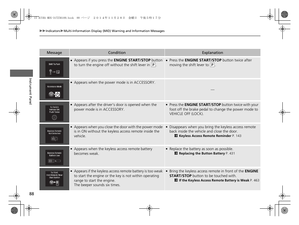 Acura 2015 MDX - Owner's Manual (Revised 12/12/2014) User Manual | Page 89 / 505