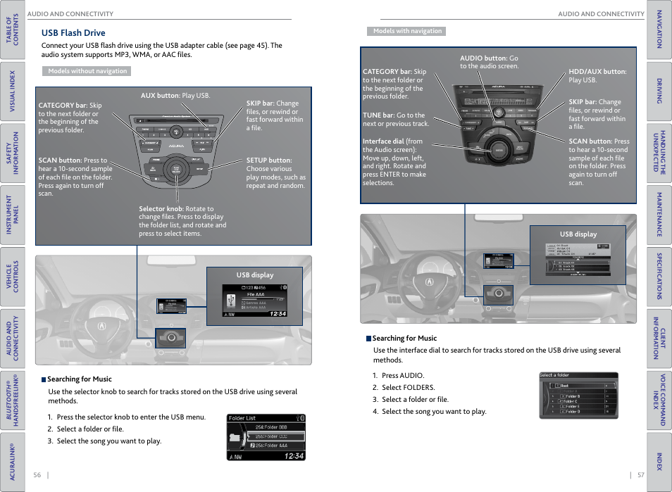 Usb flash drive | Acura 2015 RDX - Owner's Guide (Revised 10/11/2014) User Manual | Page 32 / 71