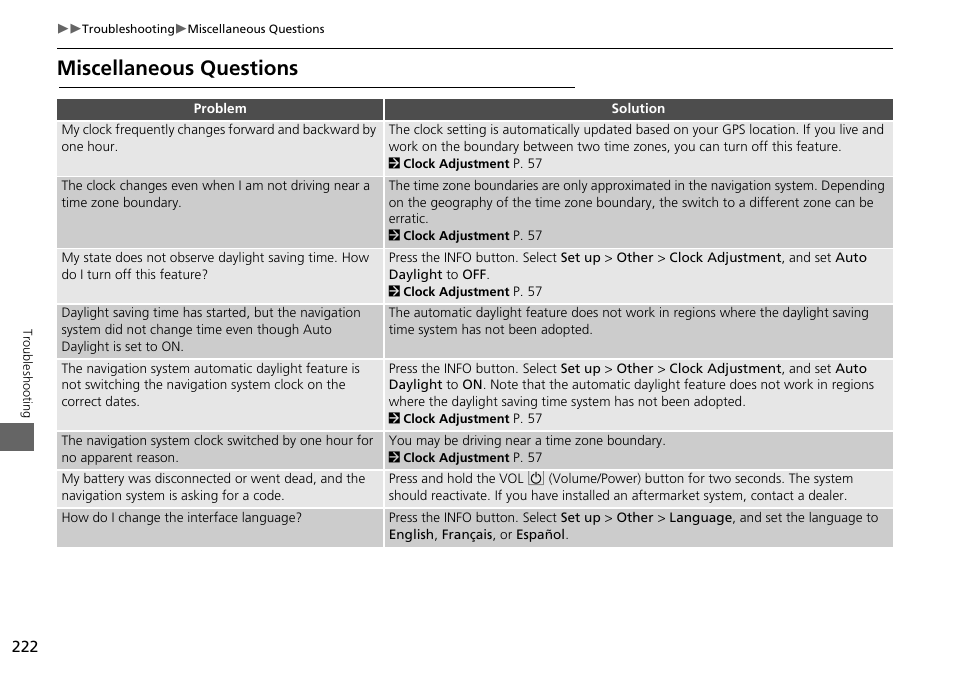 Miscellaneous questions | Acura 2015 RDX - Navigation Manual User Manual | Page 223 / 258