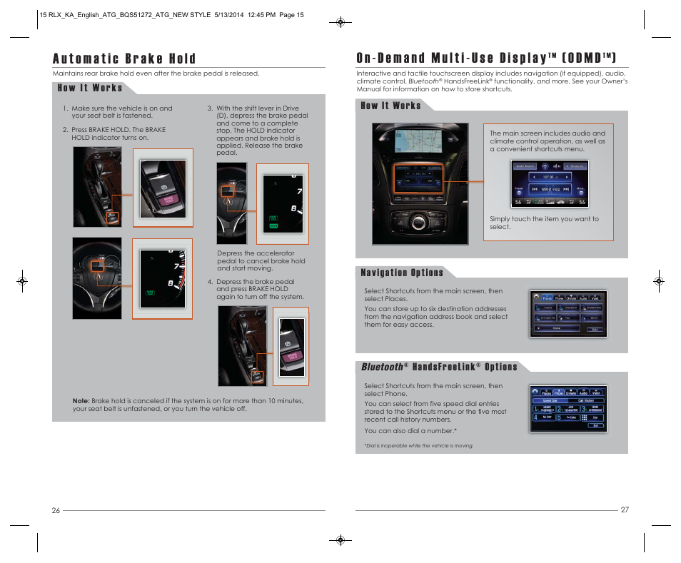 O d m d | Acura 2015 RLX - Advanced Technology Guide User Manual | Page 15 / 27