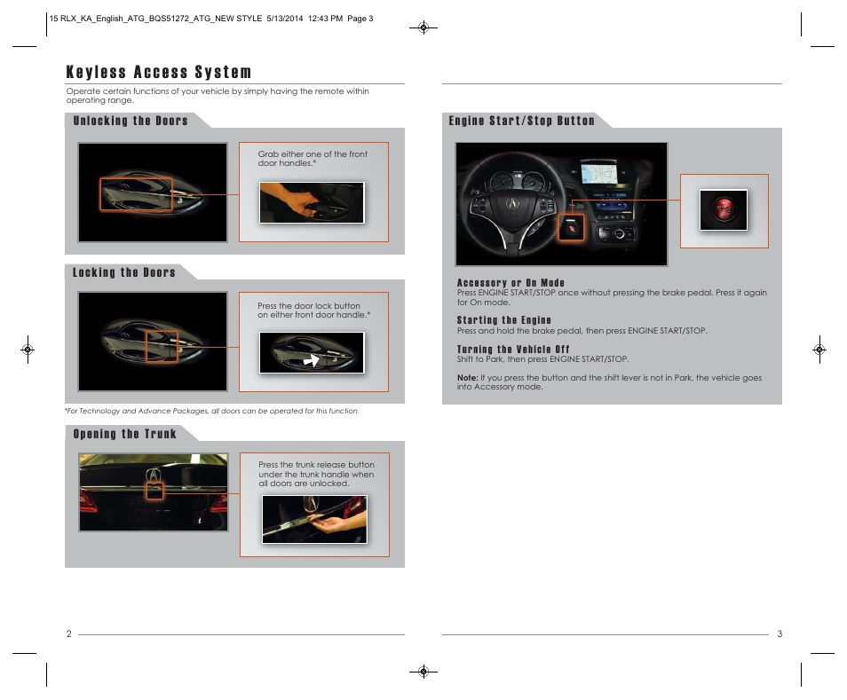 Acura 2015 RLX - Advanced Technology Guide User Manual | Page 3 / 27