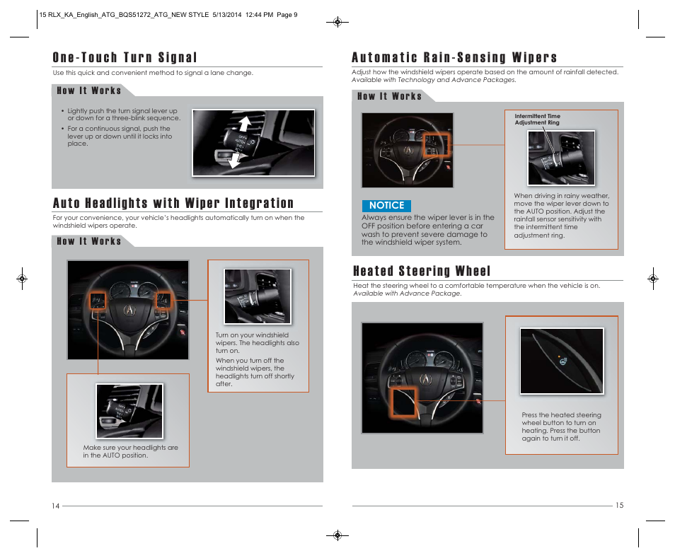 Acura 2015 RLX - Advanced Technology Guide User Manual | Page 9 / 27