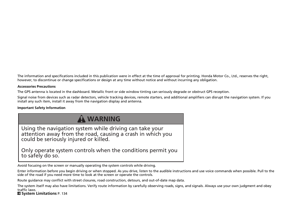 Acura 2015 RLX - Navigation Manual User Manual | 156 pages