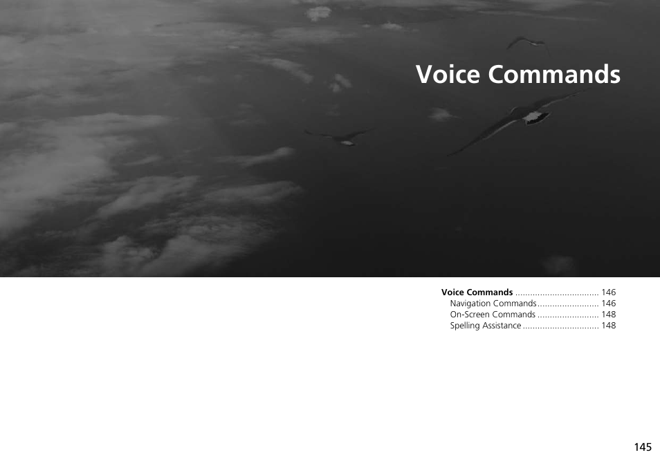 Voice commands, 2 voice commands p. 145, P.145 | Acura 2015 RLX - Navigation Manual User Manual | Page 146 / 156