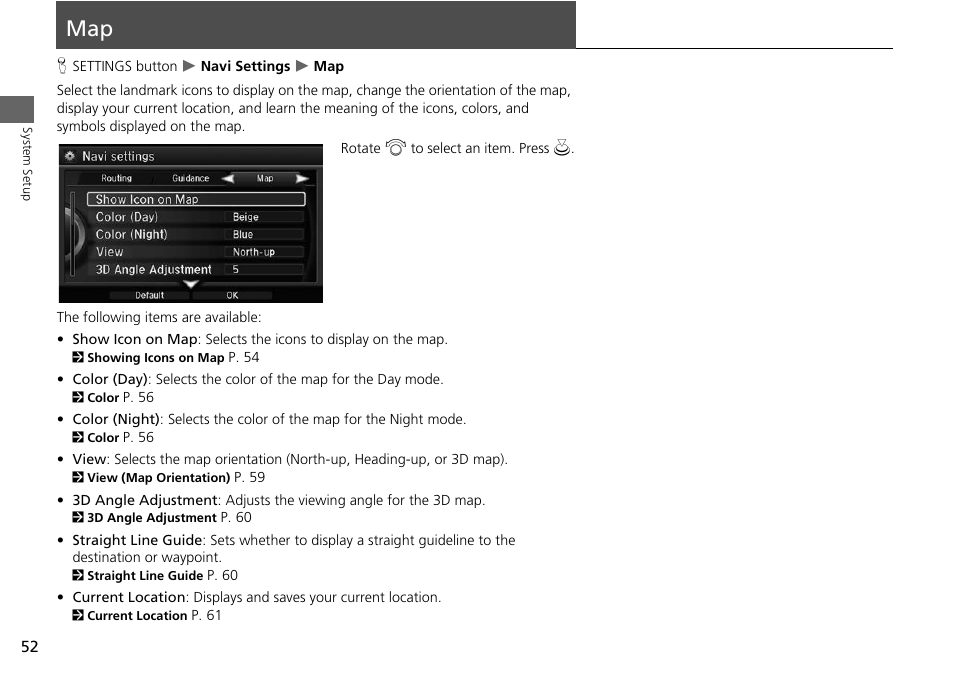 Map 52 | Acura 2015 RLX - Navigation Manual User Manual | Page 53 / 156