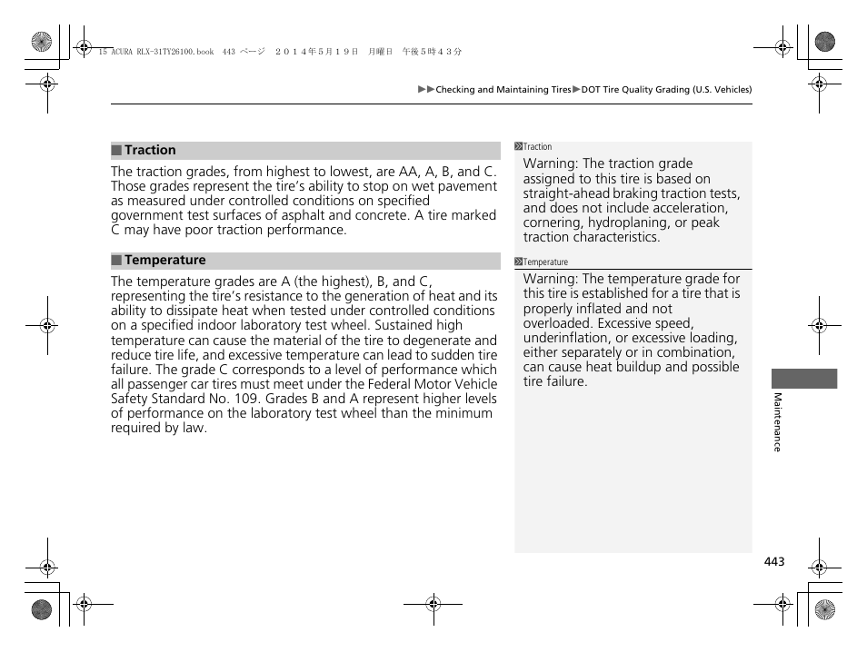 Acura 2015 RLX - Owner's Manual User Manual | Page 444 / 521