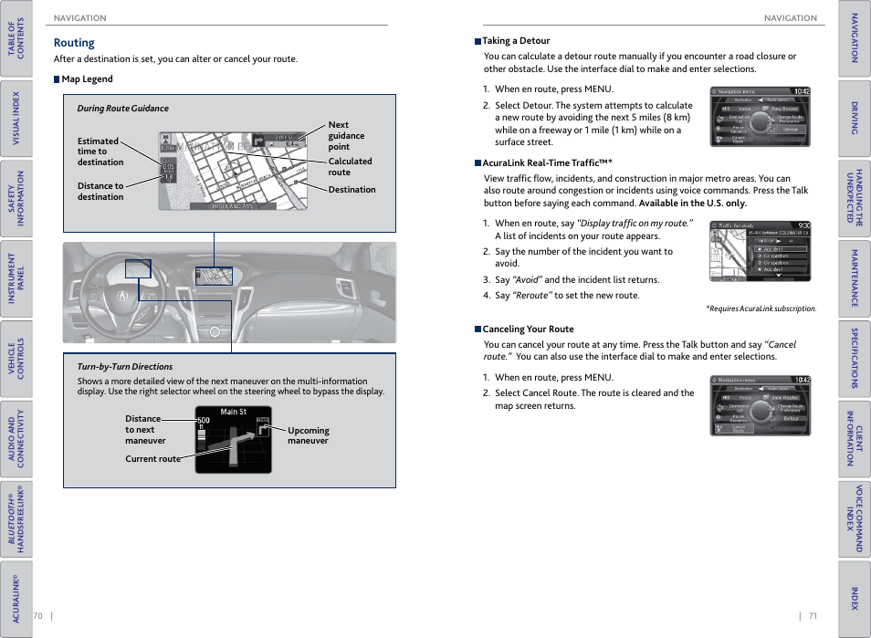 Routing | Acura 2015 TLX - Owner's Guide (Without Software Update) Ver. ST02 User Manual | Page 39 / 75
