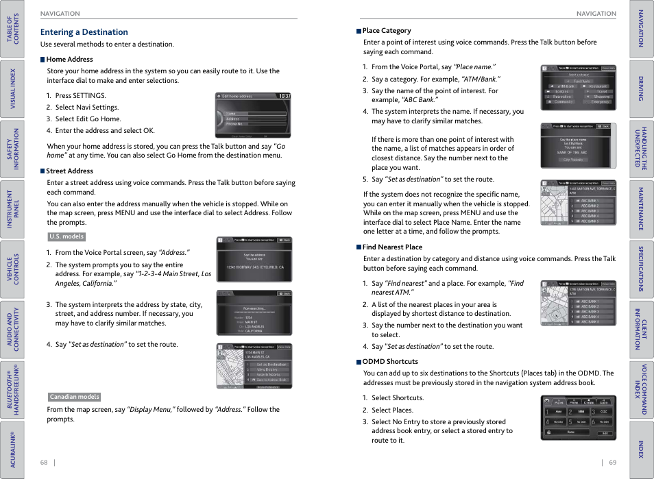 Entering a destination | Acura 2015 TLX - Owner's Guide (With Software Update) Ver. ST03 User Manual | Page 38 / 75