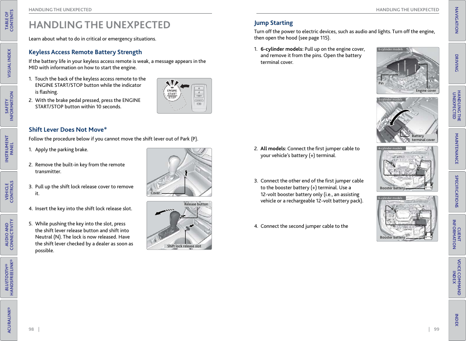 Handling the, Unexpected, Handling the unexpected | Acura 2015 TLX - Owner's Guide (With Software Update) Ver. ST03 User Manual | Page 53 / 75