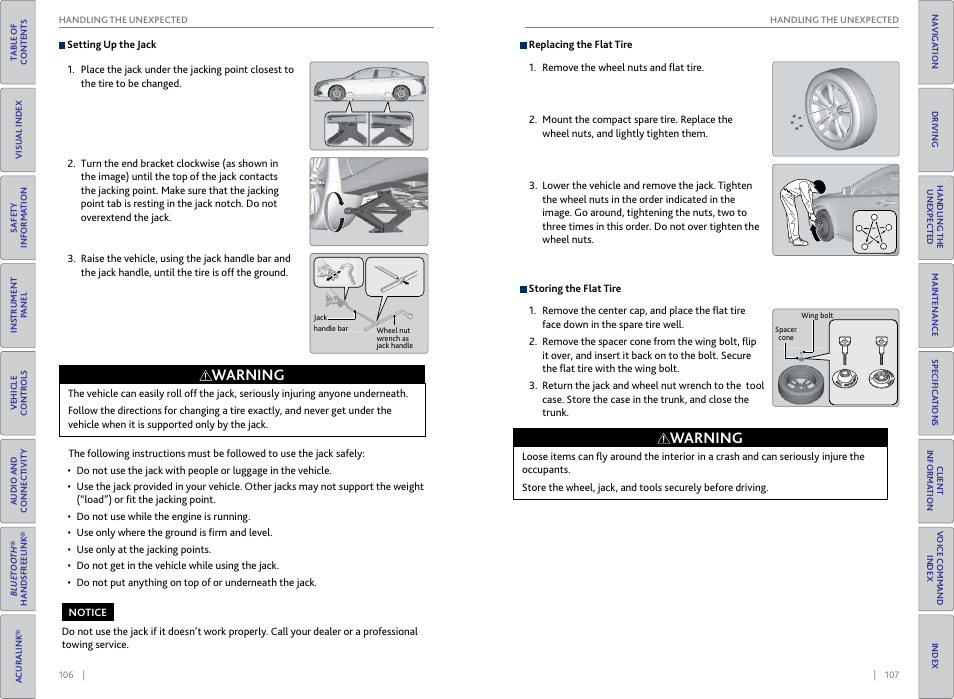 Warning | Acura 2015 TLX - Owner's Guide (With Software Update) Ver. ST03 User Manual | Page 57 / 75